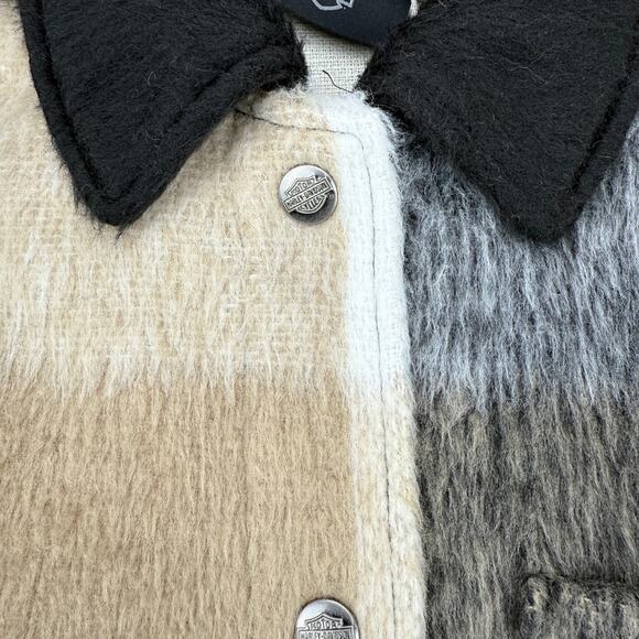 HARLEY DAVIDSON Women's H-D Plaid Shirt Jacket Sz Small - Picture 6 of 8